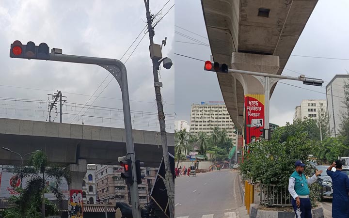 ঢাকায় ৭ ইন্টারসেকশনে প্রযুক্তিগত ট্রাফিক সিগন্যাল চালু